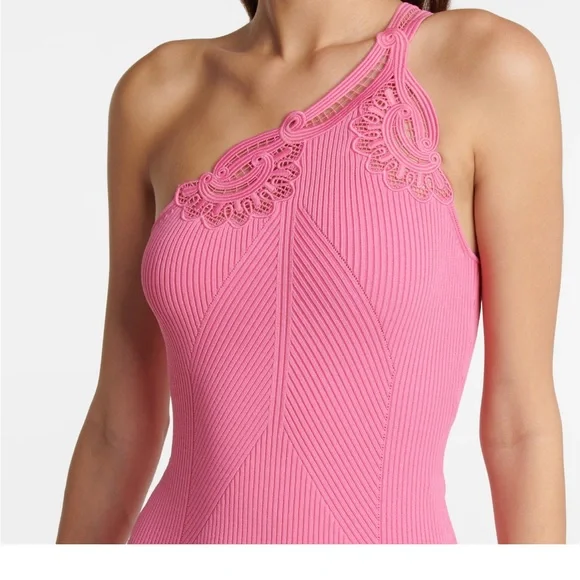 One Shoulder Ribbed Dress